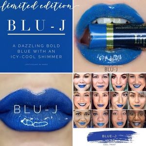 Limited Edition! Blu-J Lipsense. Dazzling bold blue with an icy-cool shimmer.